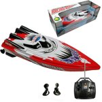 Bateau t�l�command� a double moteur pour enfants, course en plein air, type de batterie