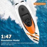 Bateau t�l�command� electrique 4ch, 1 / 47 ghz, 10 km / h, etanche, basse vitesse, pour piscine, lac, ...