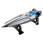 Bateau t�l�command� haute vitesse 2. 4ghz vert port�e 100m batterie incluse argent yonis