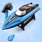 Bateau t�l�command� rapide etanche pour enfants avec longue autonomie bleu yonis