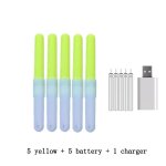 Bâton lumineux electrique avec 5 batteries rechargeables cr322, lot de 5 pièces, accessoire de flotteur ... Bâton lumineux electrique avec 5 batteries rechargeables cr322, lot de 5 pièces, accessoire de flotteur ...