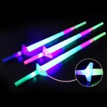 B�ton lumineux led extensible a 4 sections 1 pi�ce, jouet pour enfants b�ton clignotant concert pour ...