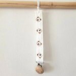 Bton de meulage de dents de sucette de bb, anti - perte en bois, jorinitialisation, garon, fille, ...