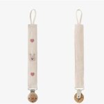 Bton de meulage de dents de sucette de bb, anti - perte en bois, jorinitialisation, garon, fille, ...