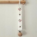 Bton de meulage de dents de sucette de bb, anti - perte en bois, jorinitialisation, garon, fille, ...