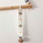 Bton de meulage de dents de sucette de bb, anti - perte en bois, jorinitialisation, garon, fille, ...