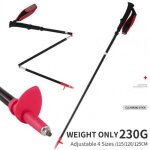 Bton de randonne ultralger en alliage d'aluminium, 4 sections, pliable, pour l'extrieur, accessoire ...