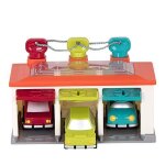 Battat - 3 car garage - shape sorting toy garage with keys and 3 toy cars for toddlers 2 years + (5 - ...