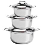 Batterie de cuisine miniature 3 pi�ces ¿ casseroles d�coratives en alliage pour chambres d'enfants, ...