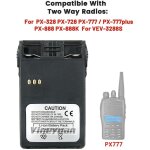 Batterie li - ion de remplacement 7. 4v 1600mah pour puxing px - 328 px - 777 px - 888k px888 px728 plus ... Batterie li - ion de remplacement 7. 4v 1600mah pour puxing px - 328 px - 777 px - 888k px888 px728 plus ...