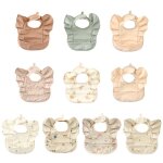 Bavoir d'alimentation impermable pour bb et enfant en bas age, fermeture facile, sans manches, smock, ...