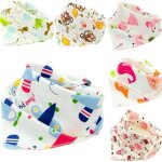 Bavoirs pour b�b�s 100% coton, echarpe de t�te triangulaire, foulard pour gar�ons et filles, bandana ...