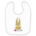Bavoir b�b� i love barcelona sagrada familia blanc