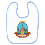 Bavoir b�b� imprim� bigben england 2 bleu