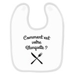 Bavoir b�b� imprim� blanquette blanc