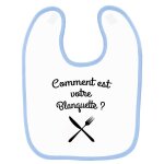 Bavoir b�b� imprim� blanquette bleu