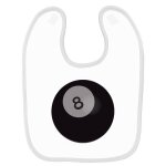 Bavoir b�b� imprim� boule de billard blanc