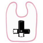 Bavoir bb imprim ch14 balle de fusil rose