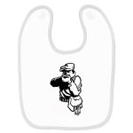 Bavoir bb imprim ch35 chasseur sifflet fusil blanc