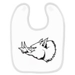 Bavoir b�b� imprim� ch36 chasseur fusil 3 blanc