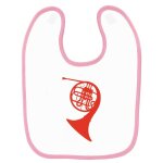 Bavoir bb imprim cor d'harmonie rose