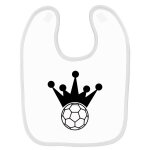 Bavoir b�b� imprim� courrone handball blanc