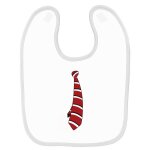 Bavoir b�b� imprim� cravate 1 blanc