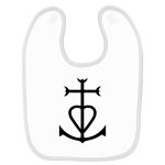 Bavoir bb imprim croix de camargue blanc