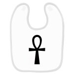 Bavoir b�b� imprim� croix egyptienne blanc