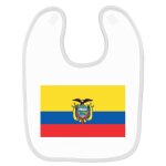 Bavoir b�b� imprim� drapeau equateur blanc