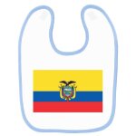 Bavoir b�b� imprim� drapeau equateur bleu