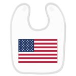 Bavoir bb imprim drapeau etats - unis blanc