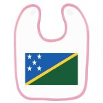 Bavoir b�b� imprim� drapeau �les salomon rose