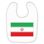 Bavoir bébé imprimé drapeau iran blanc Bavoir bébé imprimé drapeau iran blanc