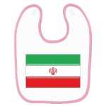 Bavoir b�b� imprim� drapeau iran rose