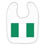 Bavoir b�b� imprim� drapeau nigeria blanc