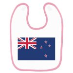 Bavoir bb imprim drapeau nouvelle - zlande rose