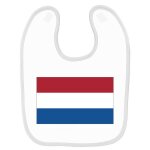 Bavoir bb imprim drapeau pays - bas blanc