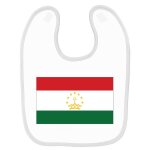 Bavoir b�b� imprim� drapeau tadjikistan blanc