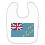 Bavoir b�b� imprim� drapeau tuvalu blanc