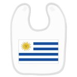 Bavoir b�b� imprim� drapeau uruguay blanc