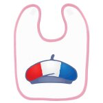 Bavoir bb imprim france drapeau bert rose