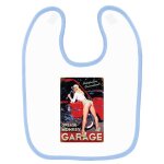 Bavoir b�b� imprim� grease monkey garage bleu