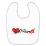 Bavoir bébé imprimé j'aime les alpes hp blanc Bavoir bébé imprimé j'aime les alpes hp blanc
