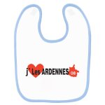 Bavoir bébé imprimé j'aime les ardennes bleu Bavoir bébé imprimé j'aime les ardennes bleu