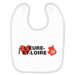Bavoir bébé imprimé j'aime l'eure et loire blanc Bavoir bébé imprimé j'aime l'eure et loire blanc