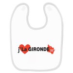 Bavoir bébé imprimé j'aime la gironde blanc Bavoir bébé imprimé j'aime la gironde blanc