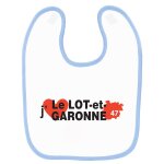 Bavoir bébé imprimé j'aime le lot et garrone bleu Bavoir bébé imprimé j'aime le lot et garrone bleu