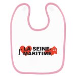 Bavoir bébé imprimé j'aime la seine - et - maritime rose Bavoir bébé imprimé j'aime la seine - et - maritime rose