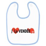 Bavoir bb imprim j'aime la vende bleu